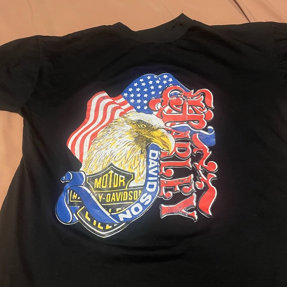 Vintage Harley Davidson T shirt old press on paper thin single stitch - Picture 2 of 4